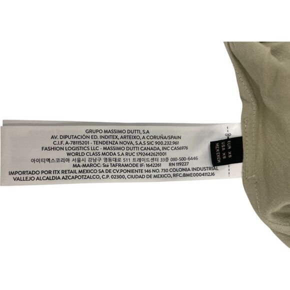 Massimo Dutti Womens Boxy Shirt blouse XS Green Flowing wide sleeve 5115/577 NWT - Picture 9 of 13